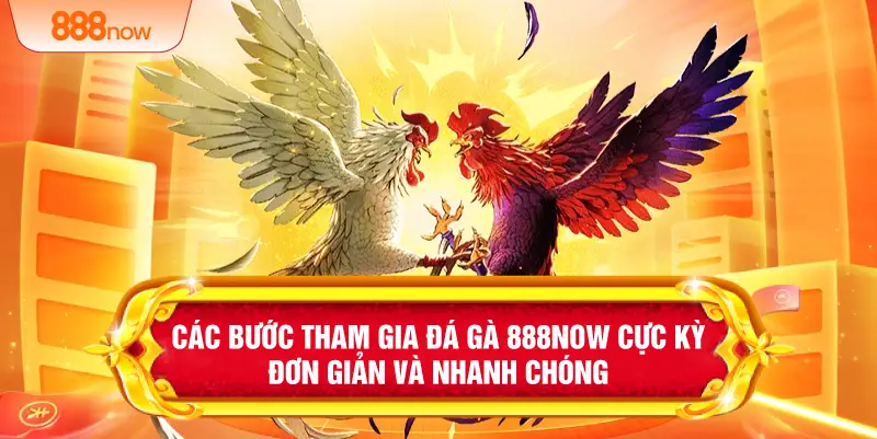 Các bước tham gia Đá Gà 888NOW cực kỳ đơn giản và nhanh chóng